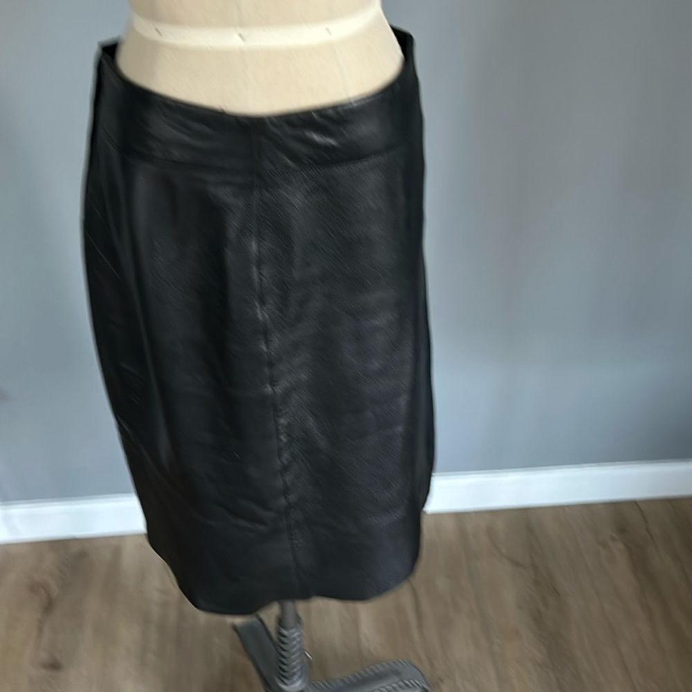 BCBGMAXAZRIA Black Leather Skirt